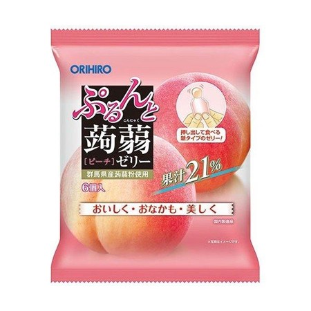 日本ORIHIRO | 低卡美味蒟蒻果冻 | 白桃口味 | 120g(6小袋） | Orihiro-Konjac Jelly (Peach)