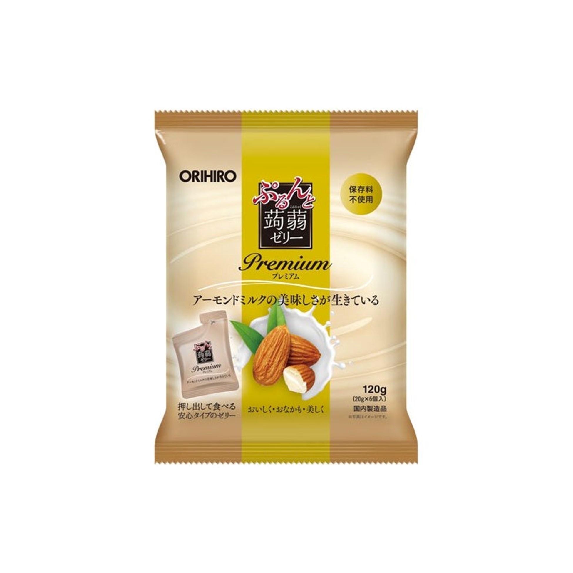 日本ORIHIRO | 蒟蒻果冻 | 杏仁奶油味 | 6个 | Orihiro-Konjac Jelly (Peach)