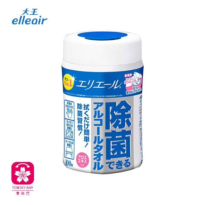 日本大王elleair | 抗菌抽取湿纸巾 | 100张