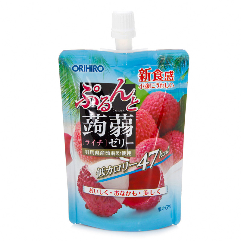日本ORIHIRO | 蒟蒻果冻 | 荔枝口味 | 吸嘴袋型 | 130g | Orihiro litchi