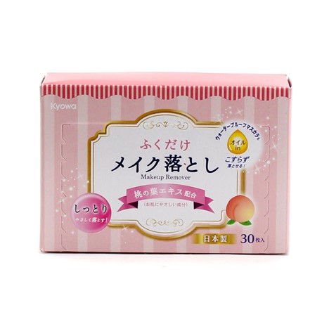 日本Kyowa | 桃叶精华 | 卸妆湿巾 | 30枚 | Makeup remover wipes