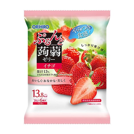 日本ORIHIRO | 蒟蒻果冻 | 草莓 | 120g(6小袋） | Orihiro
