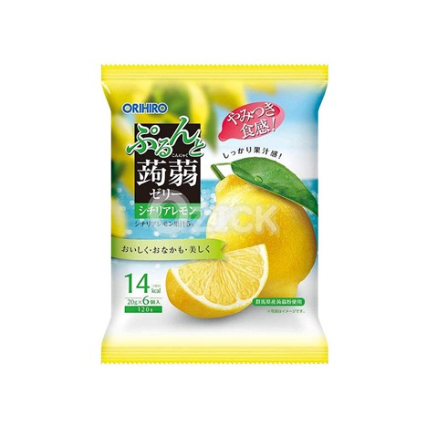 日本ORIHIRO | 蒟蒻果冻 | 柠檬味 | 120g(6小袋） | Orihiro