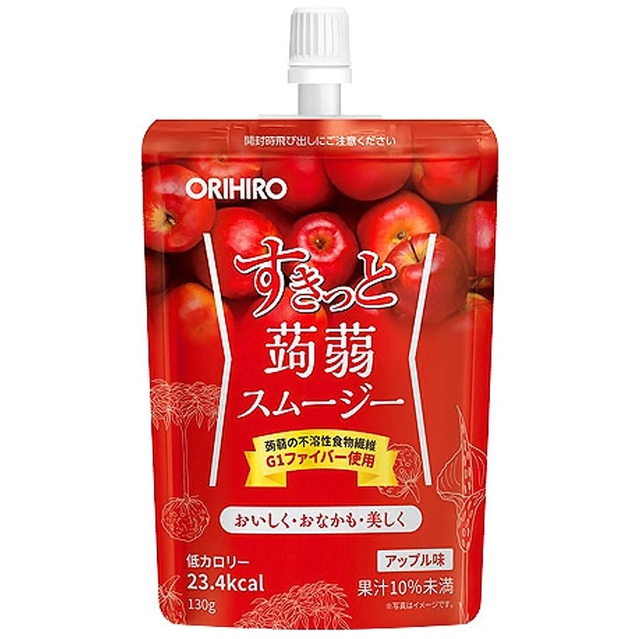 日本ORIHIRO | 蒟蒻果冻 | 红苹果味 | 吸嘴袋型 | 130g | Orihiro Apple