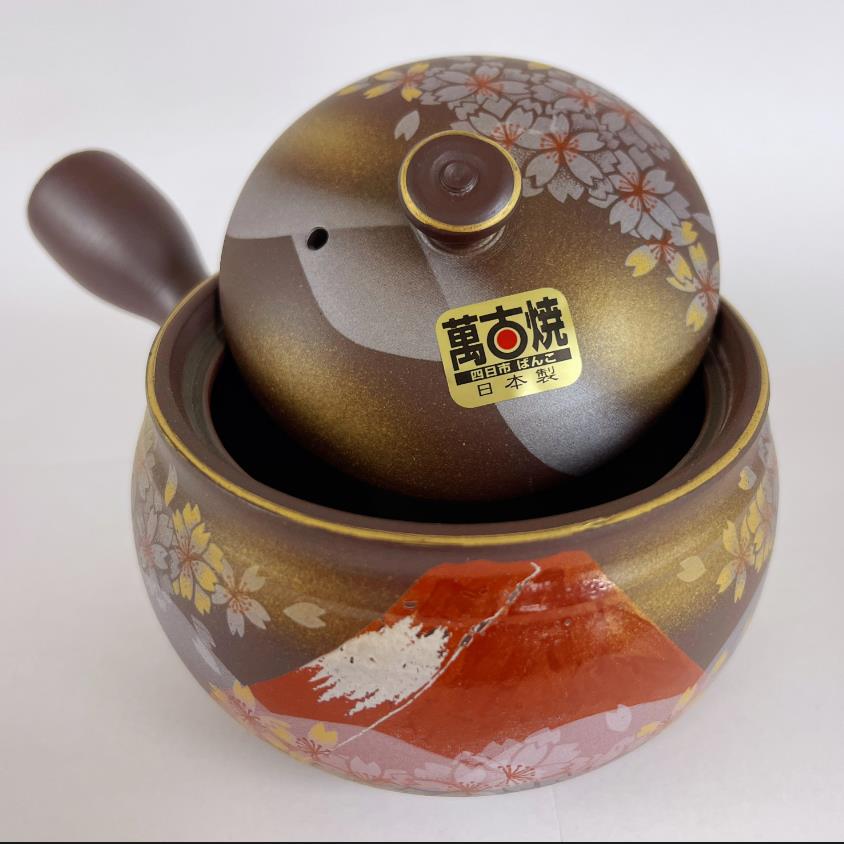 日本四日 | 万古烧 | 传统工艺品 | 手工茶壶 | A-9055 | Japanese TEA POT