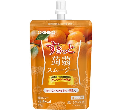 日本ORIHIRO | 蒟蒻果冻 | 橙子味味 | 吸嘴袋型 | 130g | Orihiro Orange