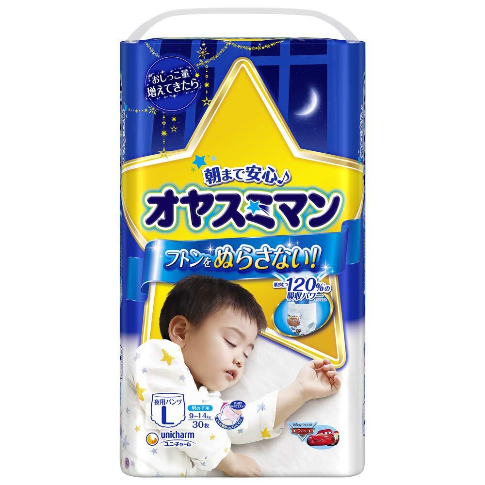 日本Unicharm | 夜用 | 拉拉裤 | L号 | 30 片 | 男童 | (9-14kg) 30片枚 Unicharm BABY DIAPER L 30P
