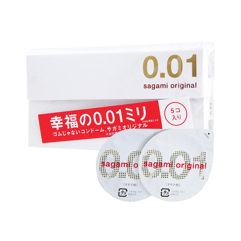 日本SAGAMI |幸福0.01毫米|超薄无感款|安全套|5只装|Daily Necessities-001