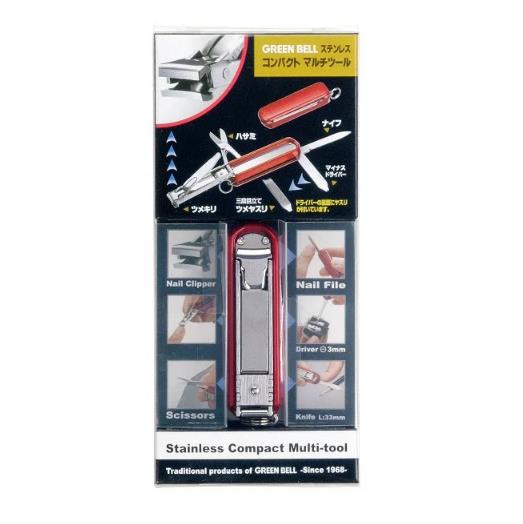 日本匠之技 | 瑞士军刀款 | 多功能工具GT-108 | 红色 | GREENBELL Nail scissors