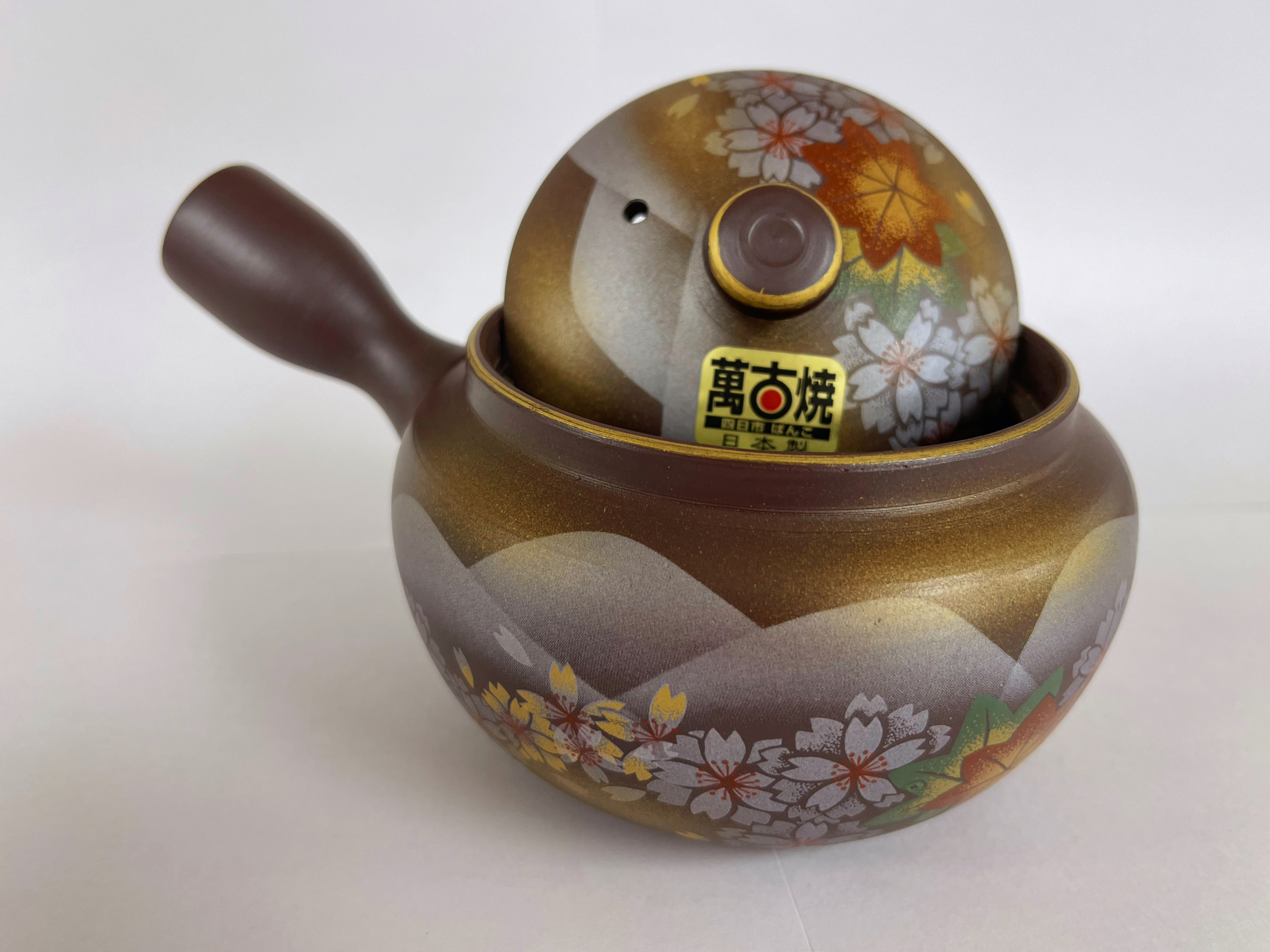 日本四日 | 万古烧 | 传统工艺品 | 手工茶壶 | A-9054 | Japanese TEA POT
