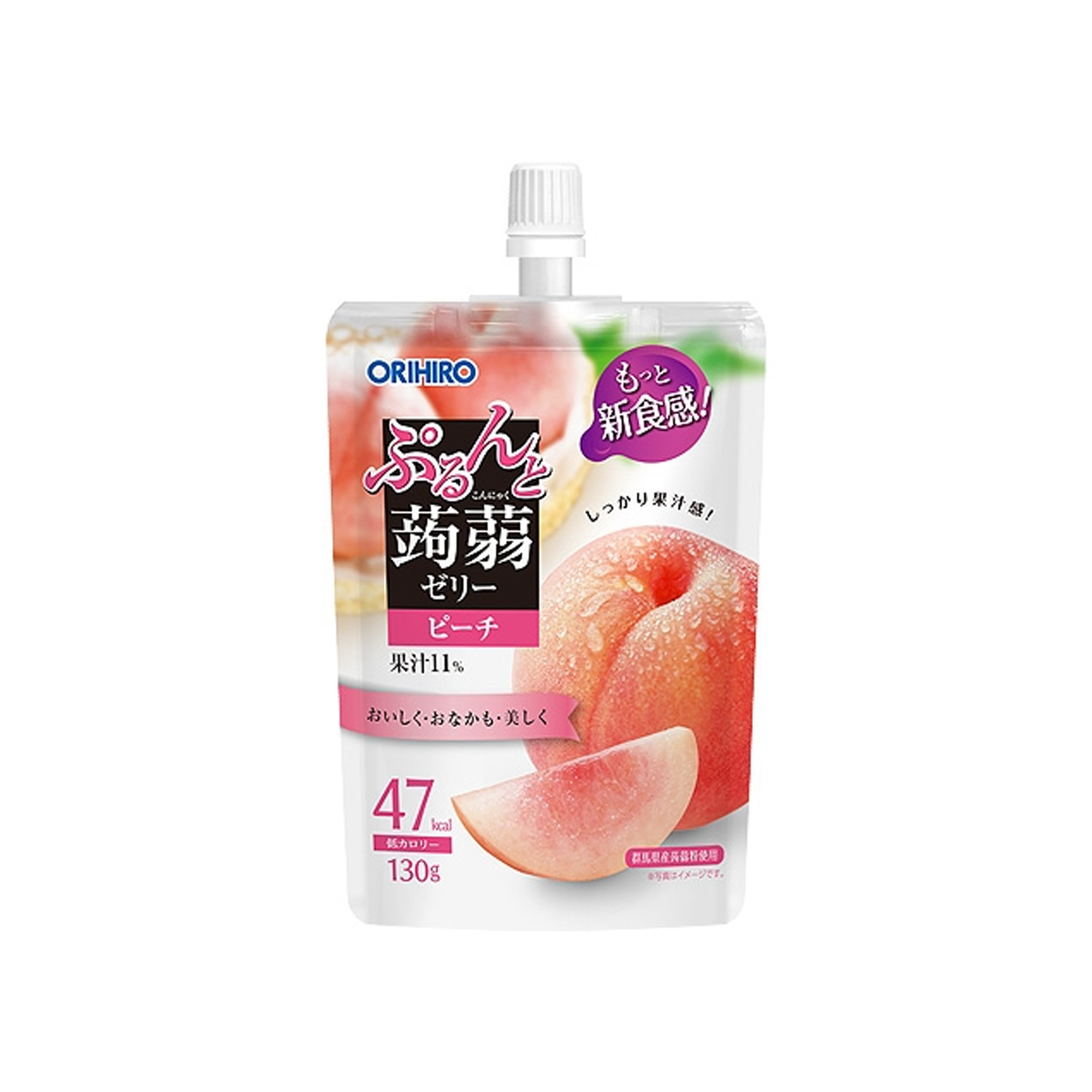 日本ORIHIRO | 低卡蒟蒻果冻 | 吸嘴袋型 | 白桃口味 | 130g | Orihiro-Konjac Jelly (Peach)